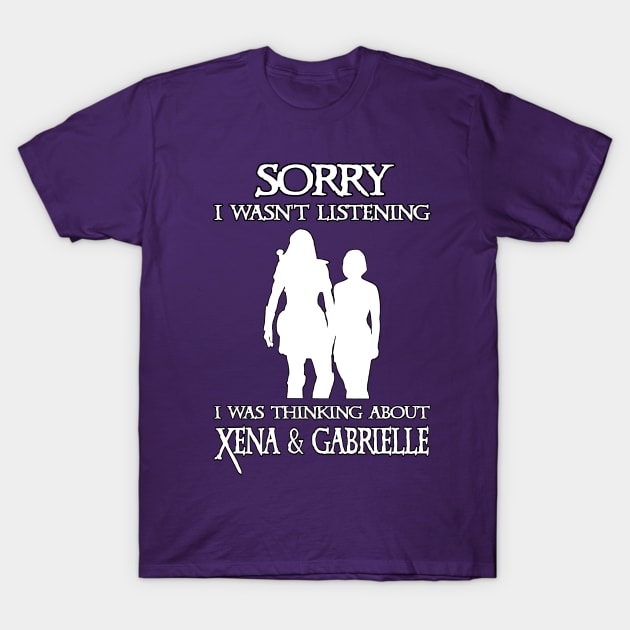 Thinking About Xena & Gabrielle T-Shirt by CharXena